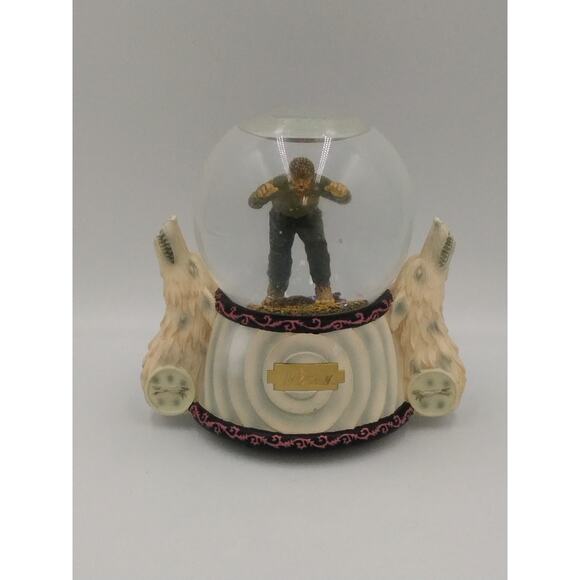 Frankenstein Snow Globe Music Box Westland Gifts Universal  1990s Thriller Wolfman Universal Monsters franchise snow globe music box